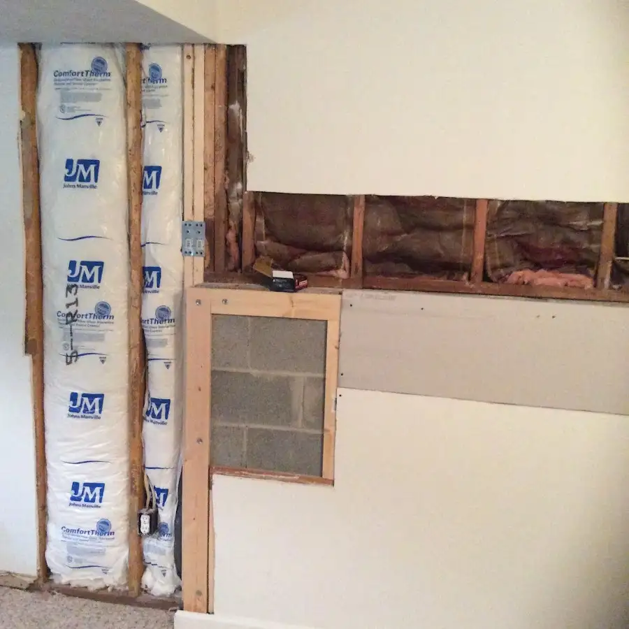 Wall insulation replacement during Structural Drying in Morris
